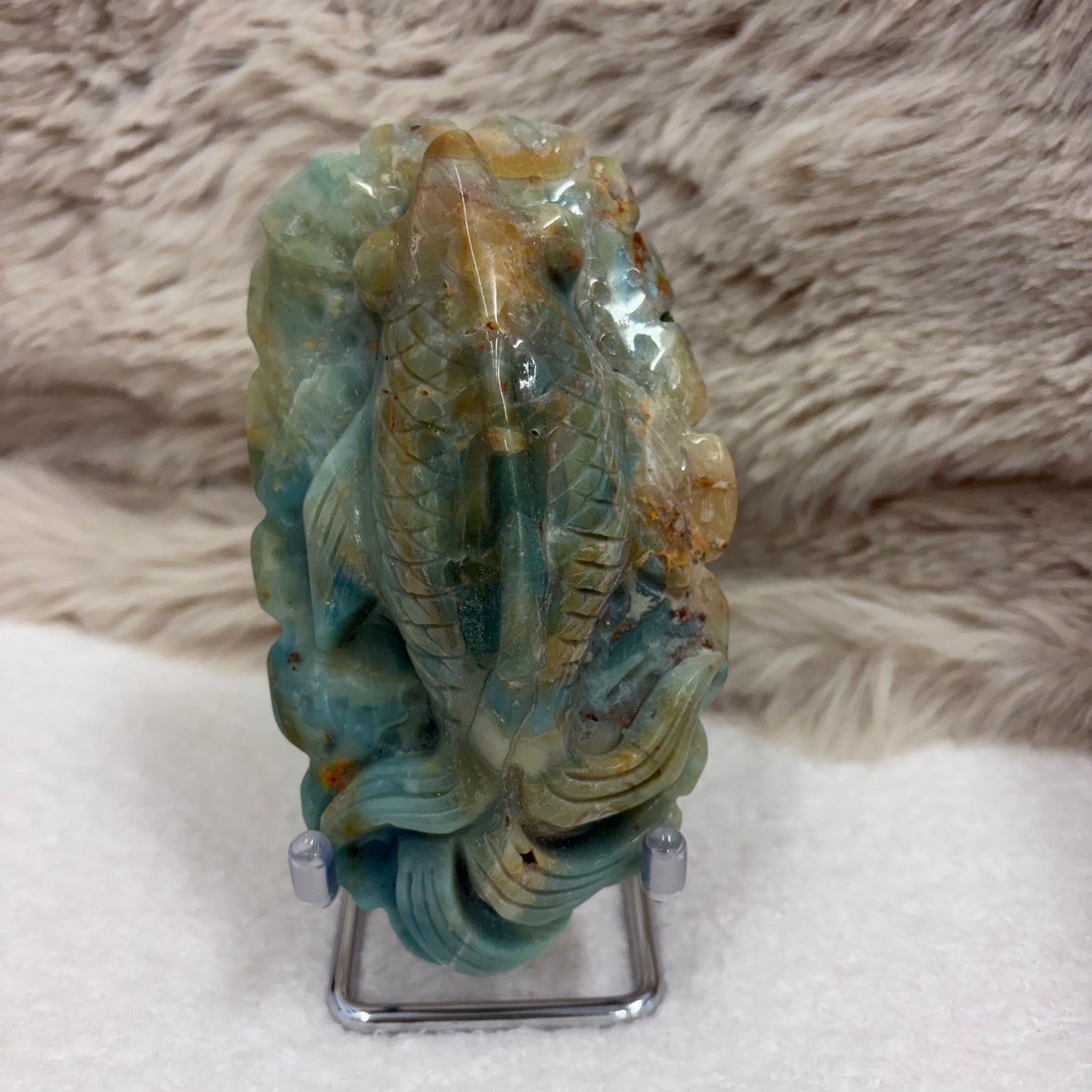 Blue Jasper Fish Carving