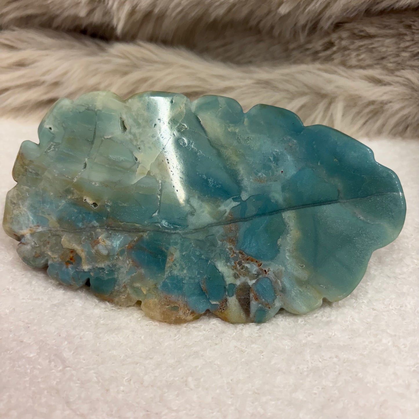 Blue Jasper Fish Carving