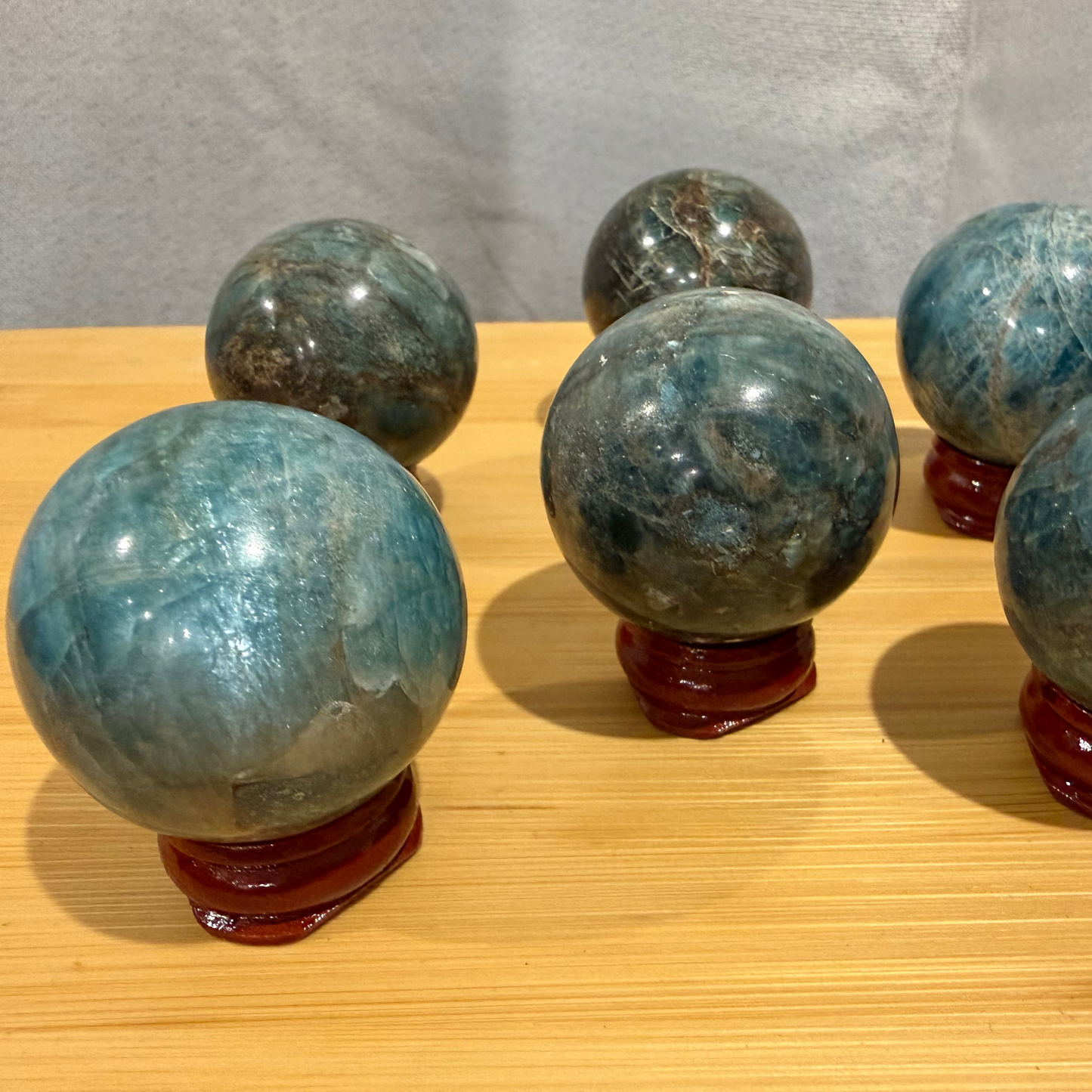 Blue Apatite Spheres