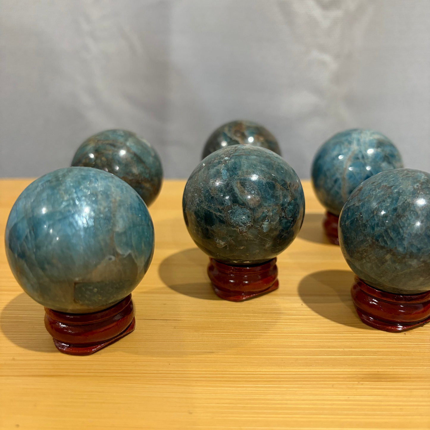 Blue Apatite Spheres