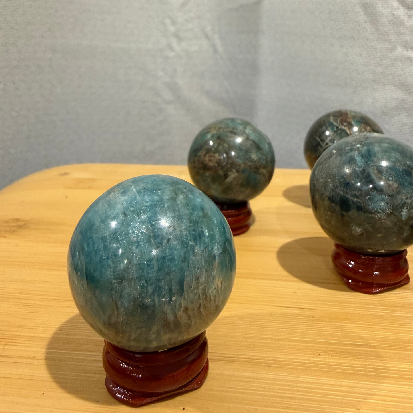 Blue Apatite Spheres