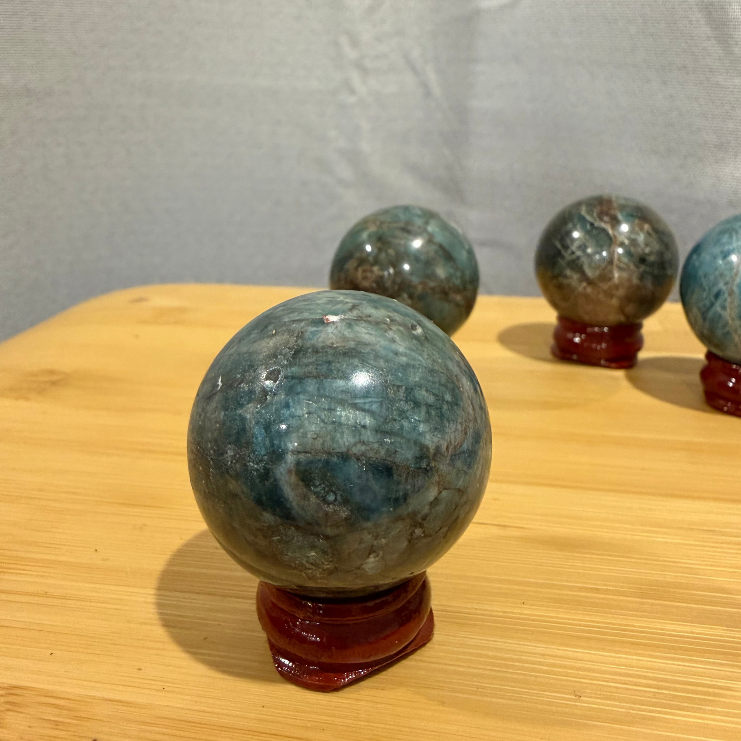 Blue Apatite Spheres