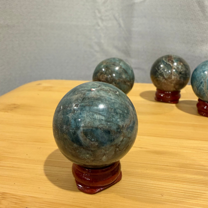 Blue Apatite Spheres