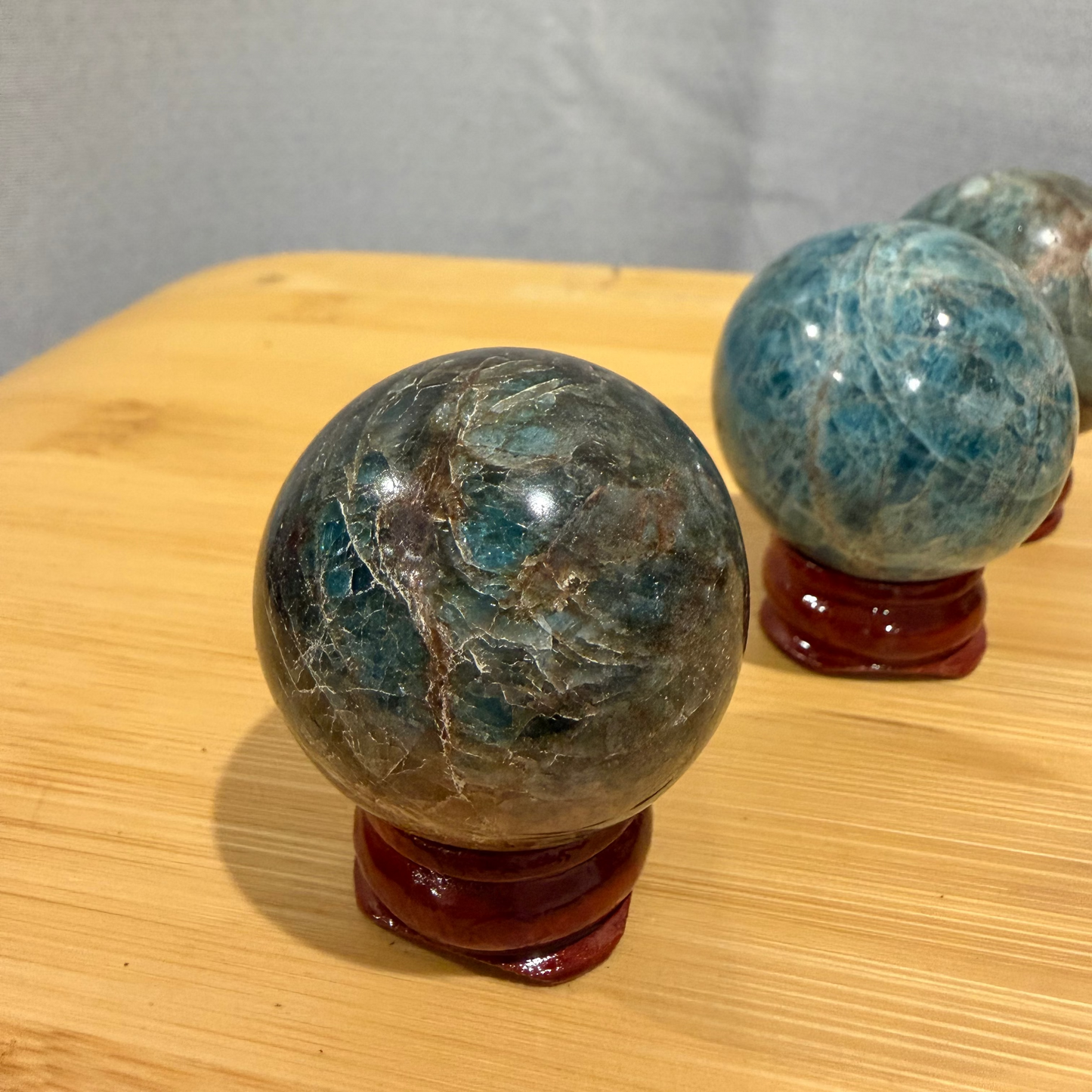 Blue Apatite Spheres