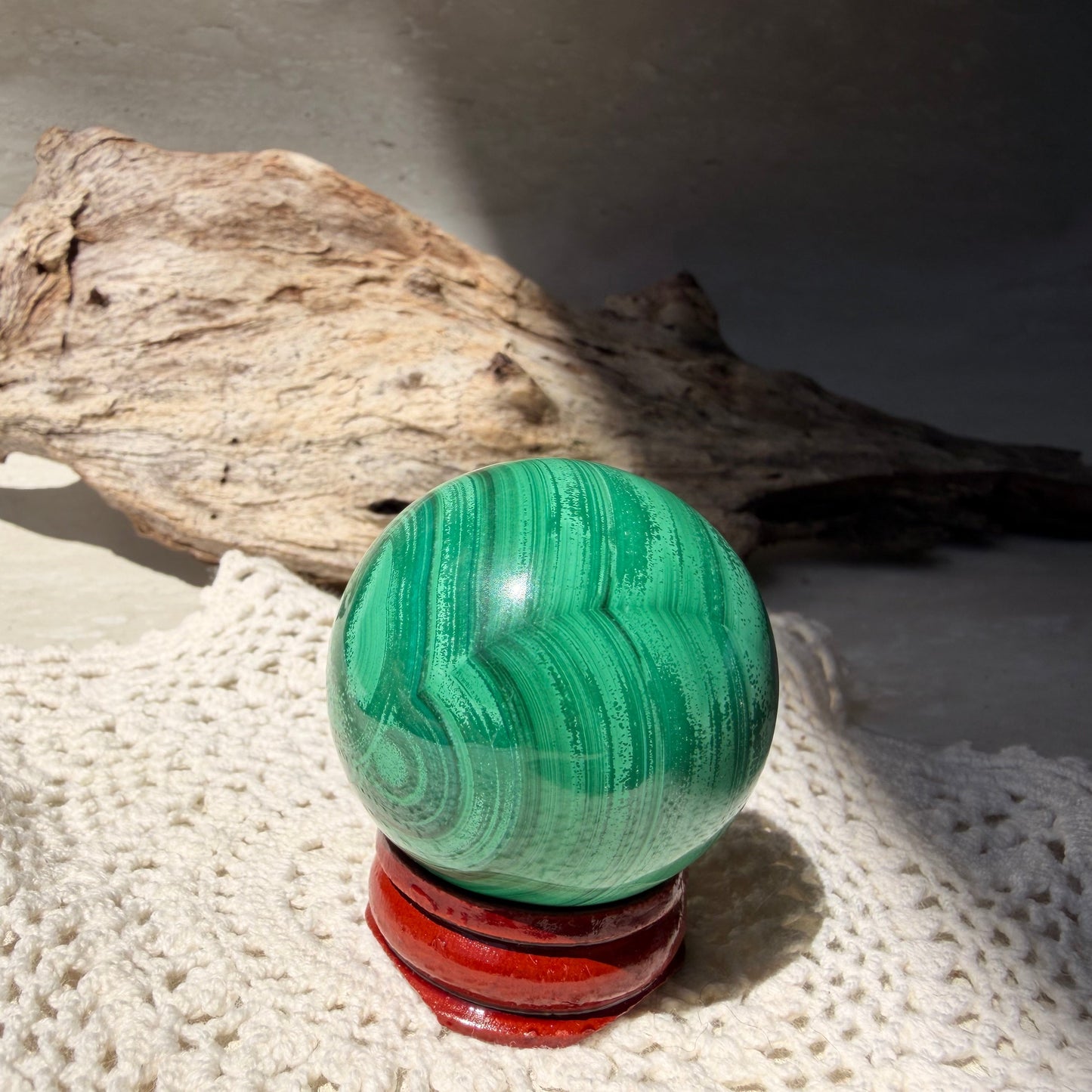 Malachite Sphere 3