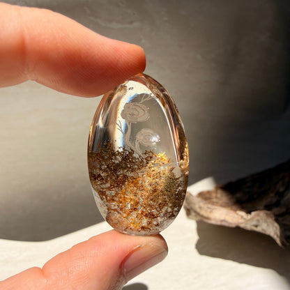 Etched Garden Quartz Specimen - Rose