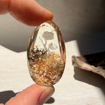 Etched Garden Quartz Specimen - Rose