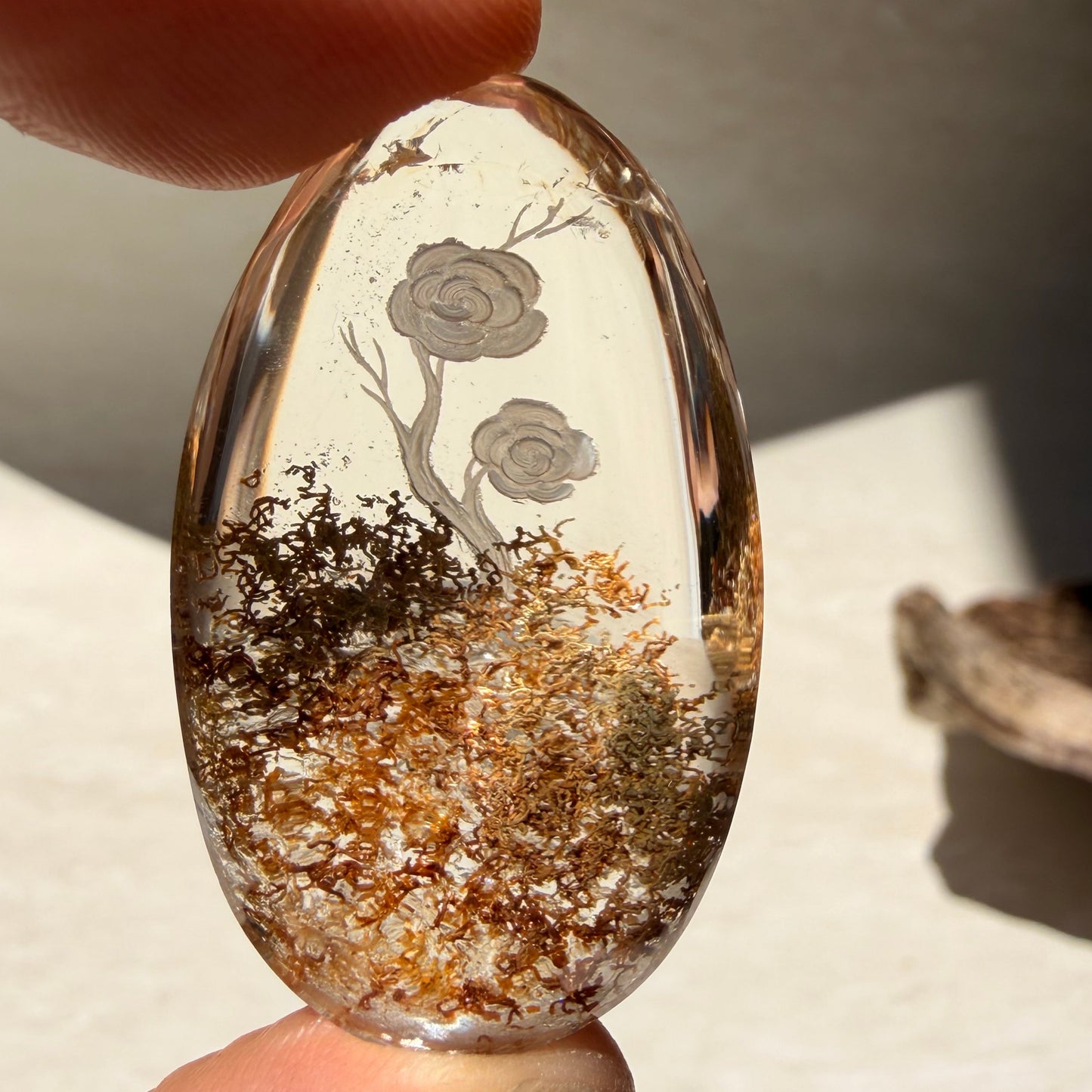 Etched Garden Quartz Specimen - Rose