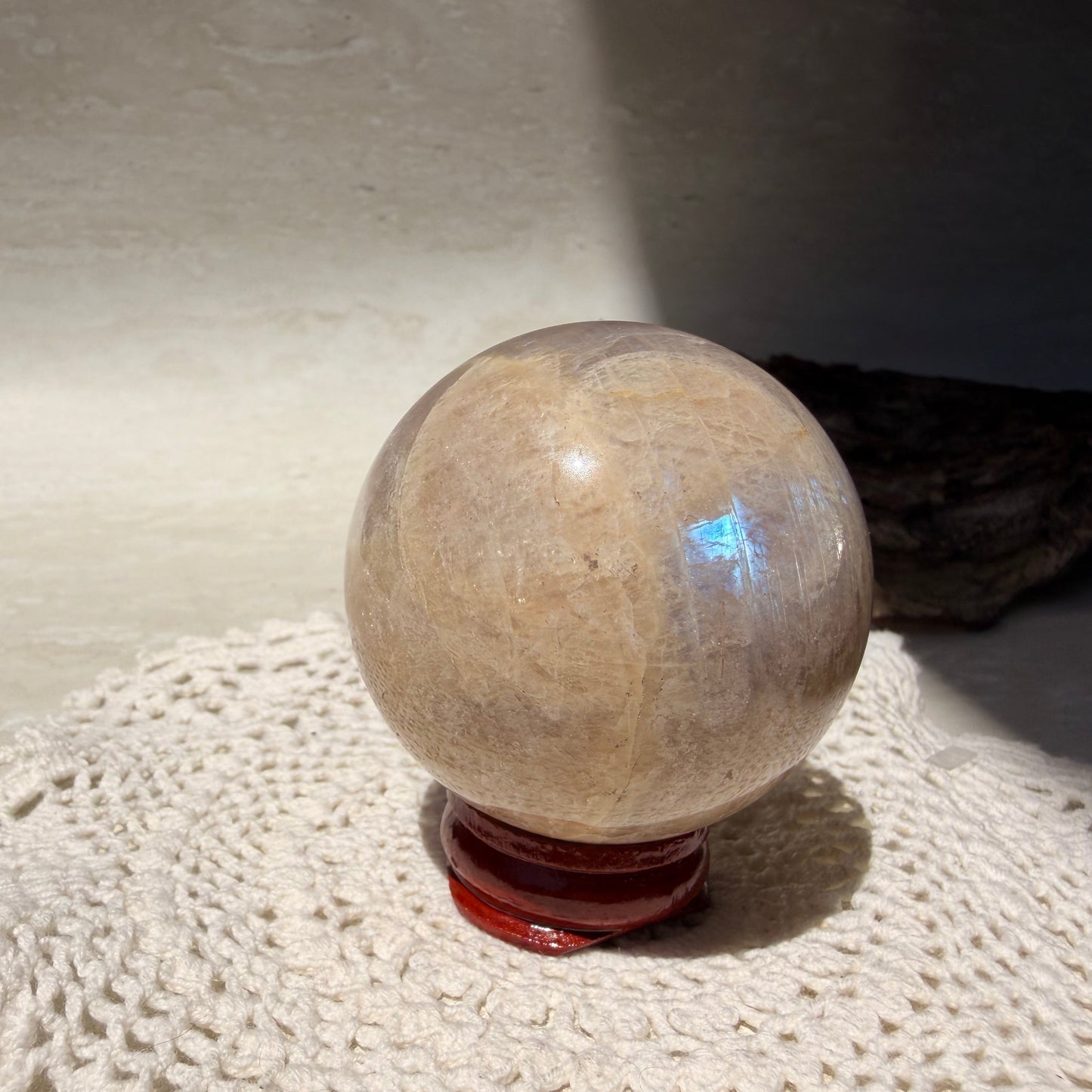 Peach Moonstone Sphere - 3