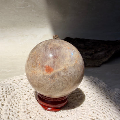 Peach Moonstone Sphere - 1