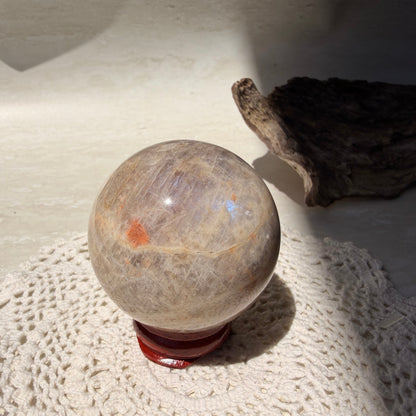 Peach Moonstone Sphere - 1