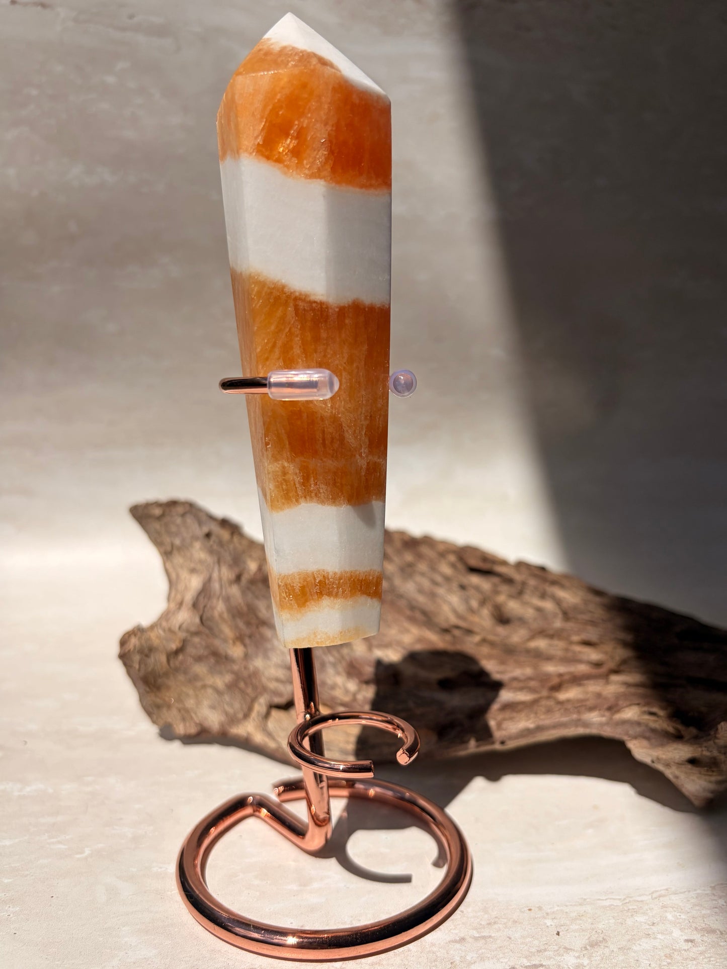 Orange Calcite Wand