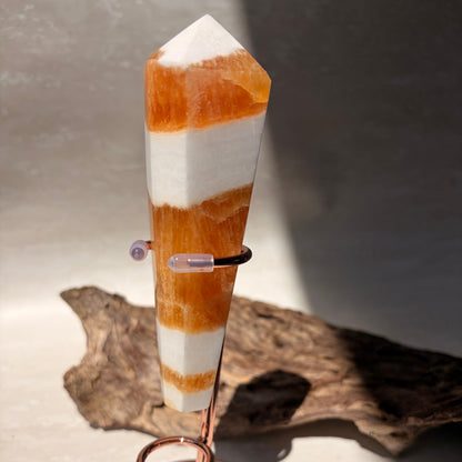 Orange Calcite Wand