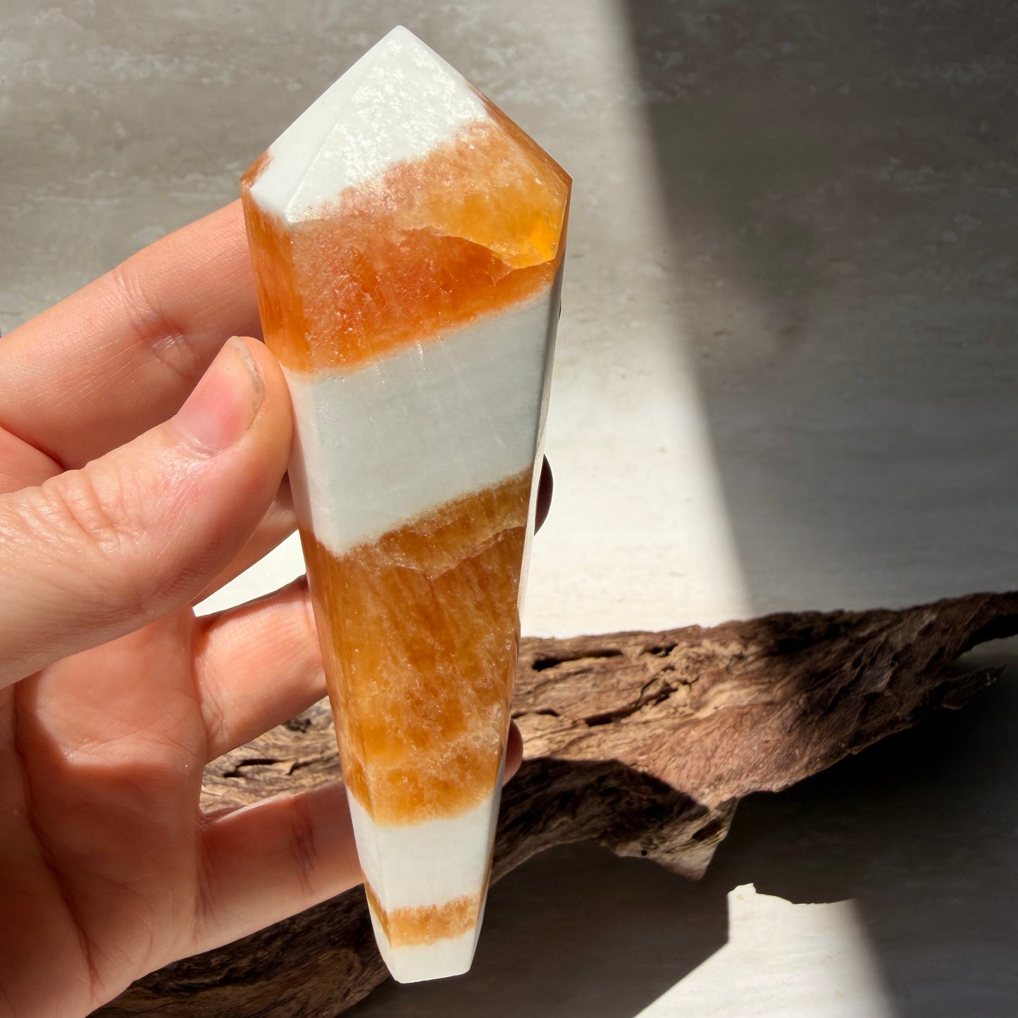 Orange Calcite Wand