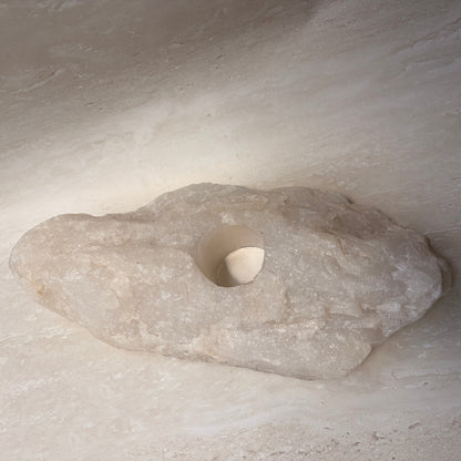 Quartz tealight/air plant holder - LRG