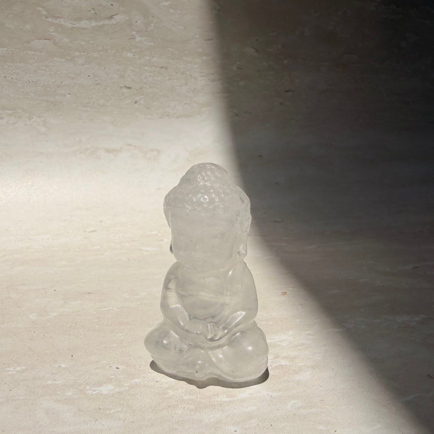 Clear Quartz Buddha Carving