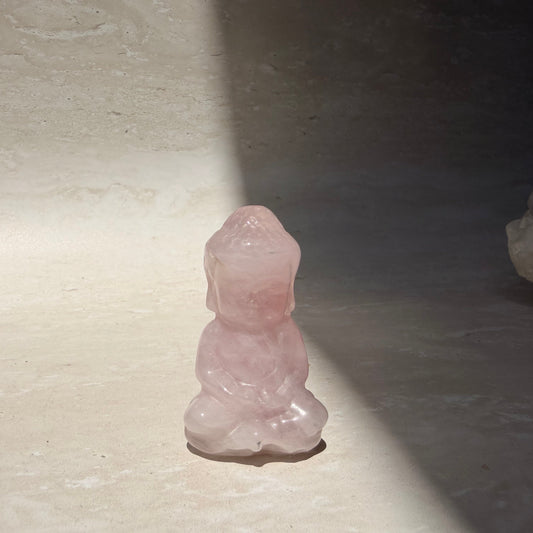 Rose quartz buddha