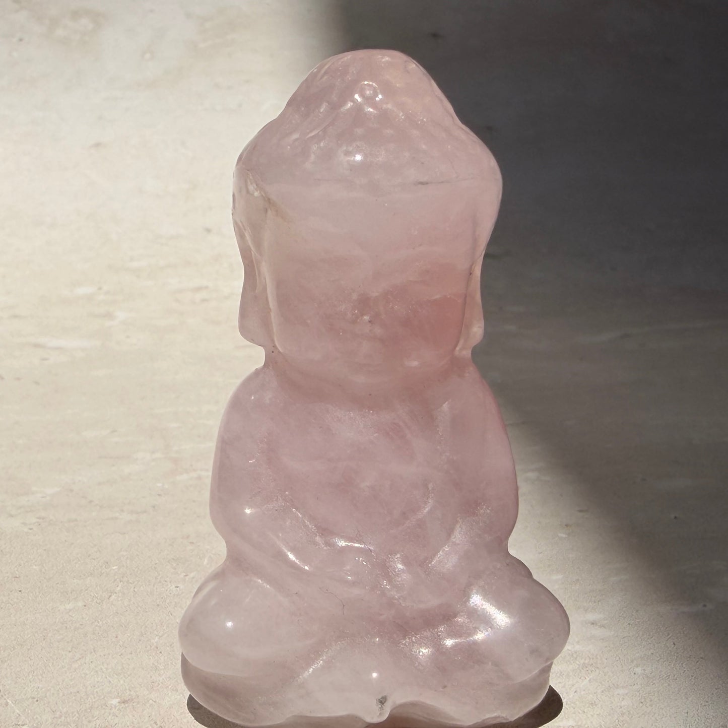 Rose quartz buddha