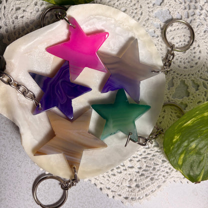 Dyed Agate Keyrings