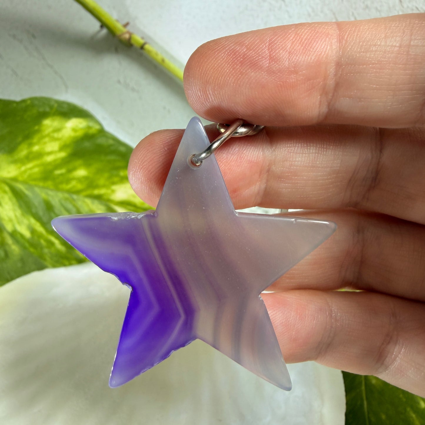 Dyed Agate Keyrings