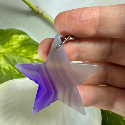 Dyed Agate Keyrings