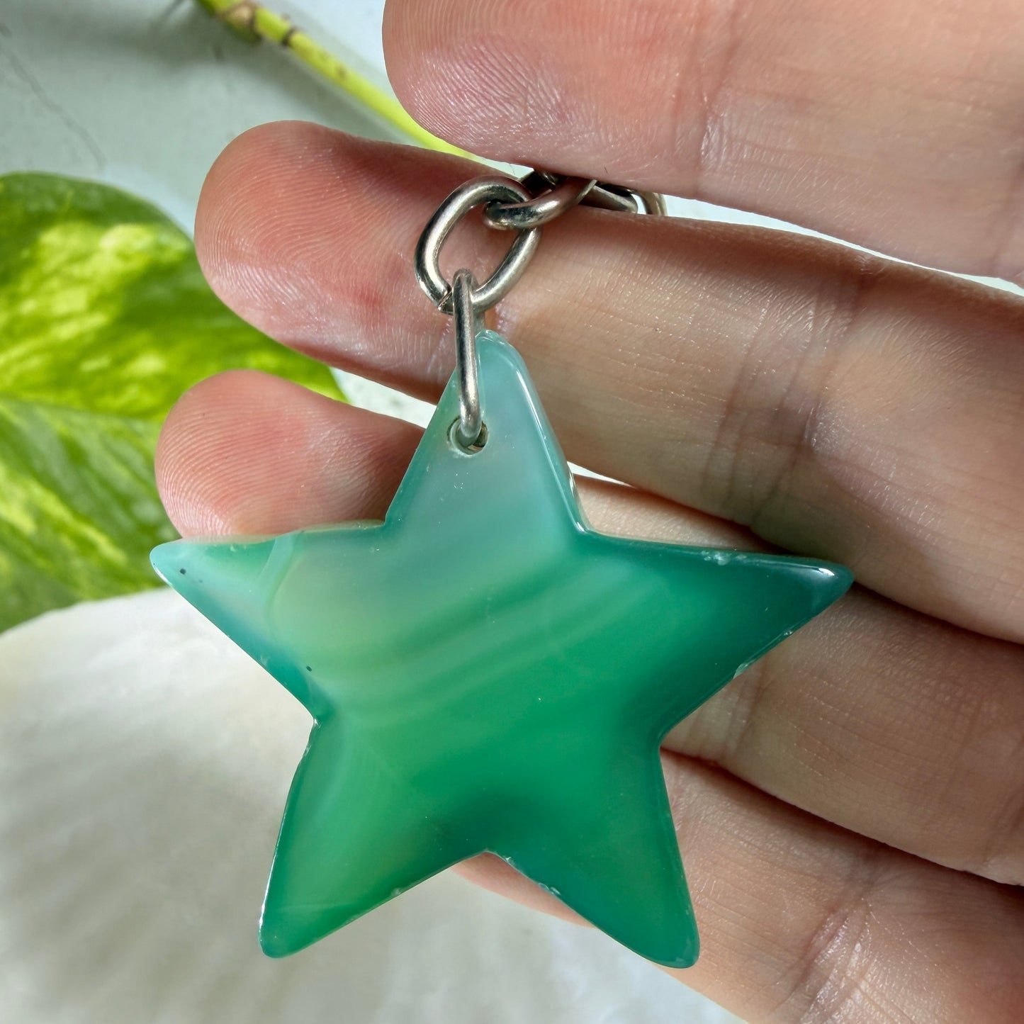 Dyed Agate Keyrings