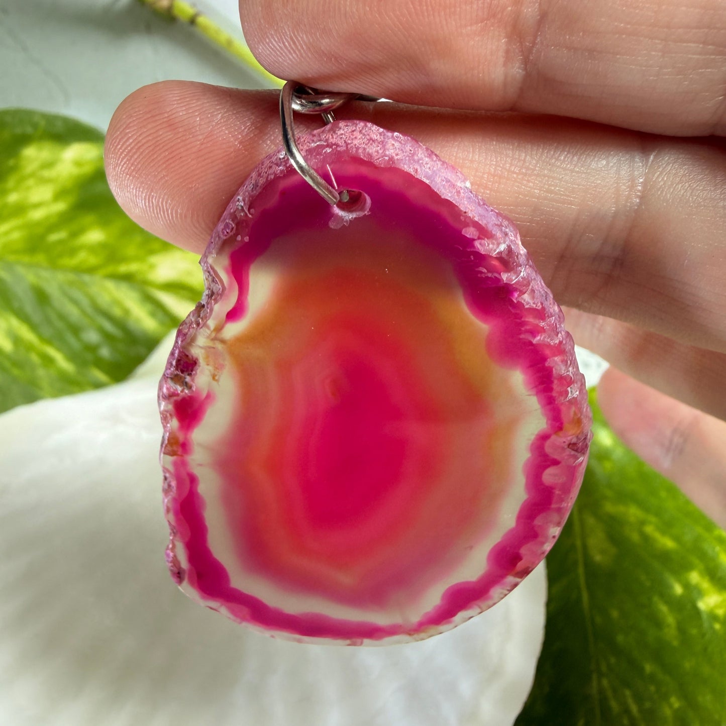 Dyed Agate Keyrings