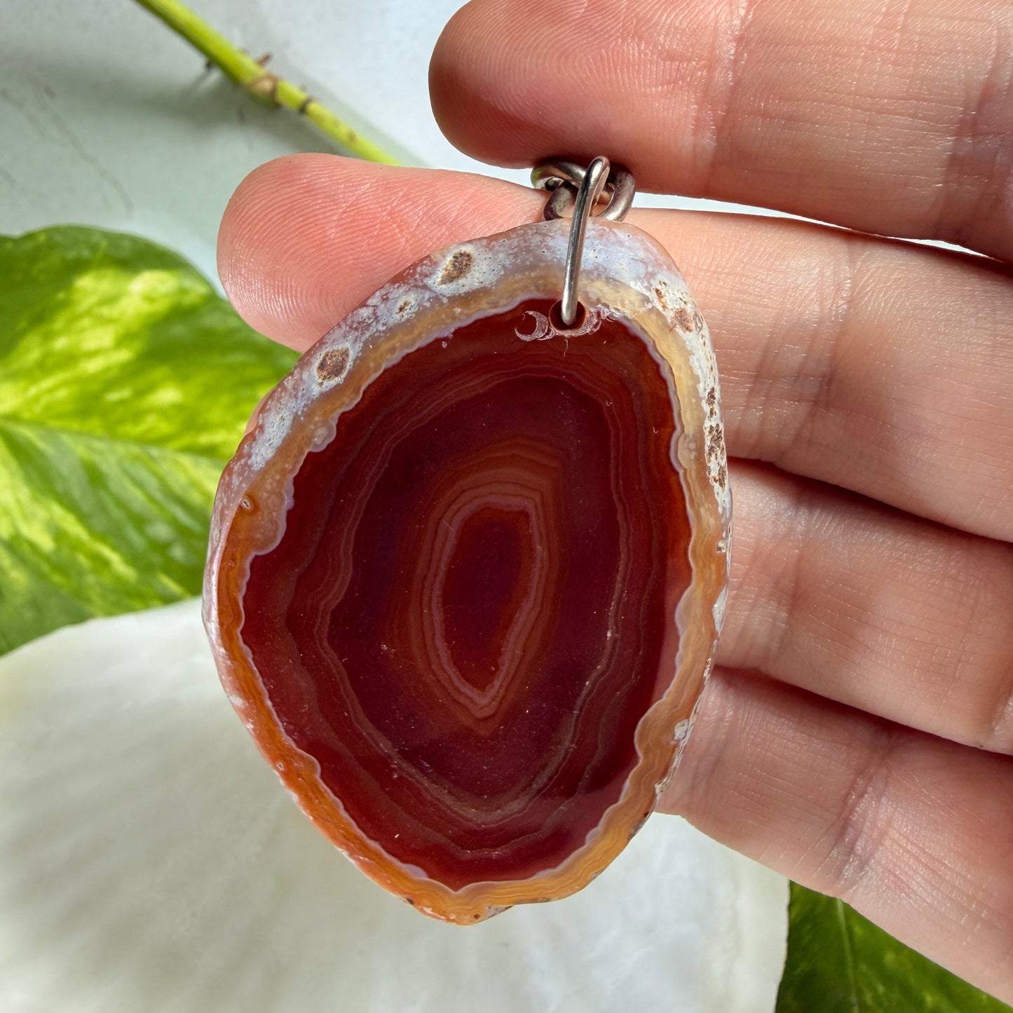 Dyed Agate Keyrings