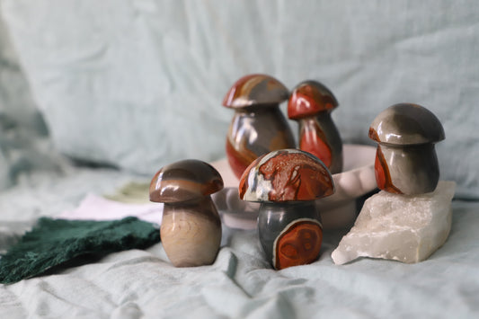 Polychrome Jasper Mushrooms