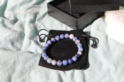 Sodalite Bead Bracelet 8 mm