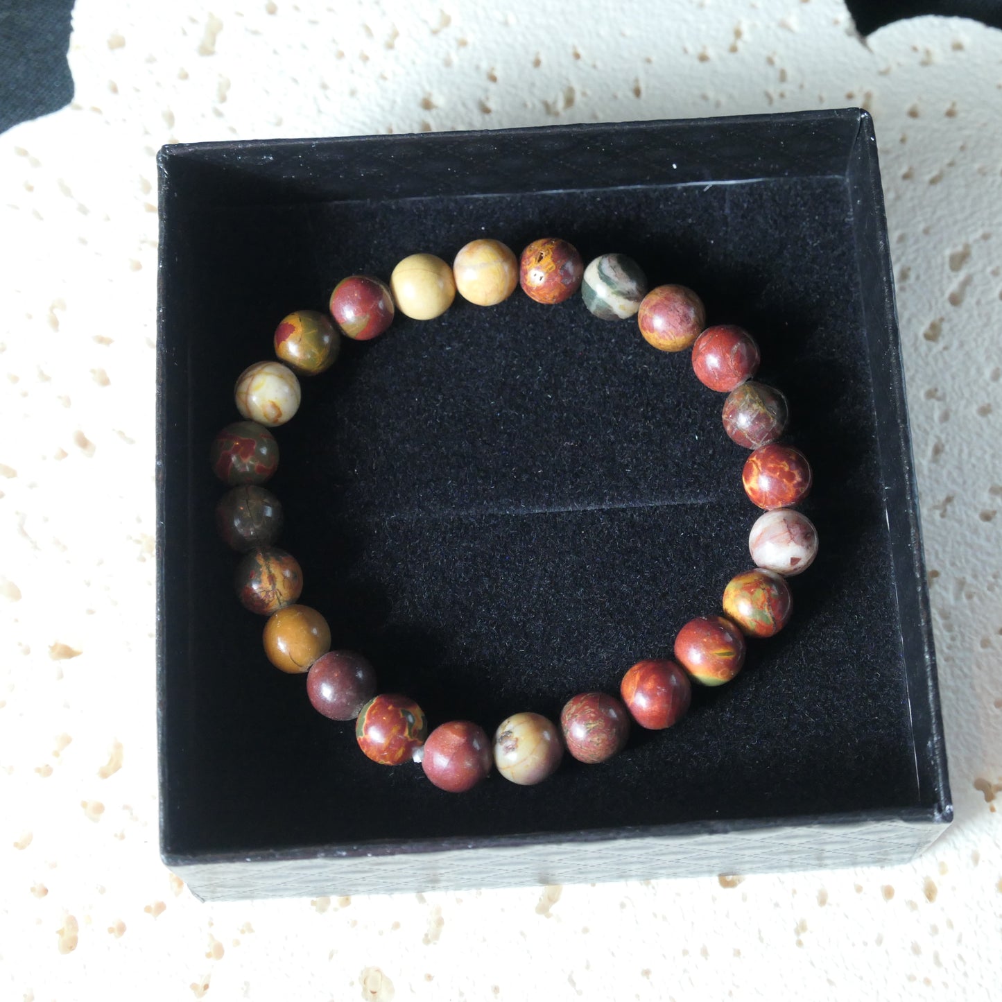 Cherry Creek Jasper Bead Bracelet 8mm
