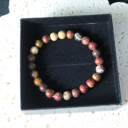 Cherry Creek Jasper Bead Bracelet 8mm