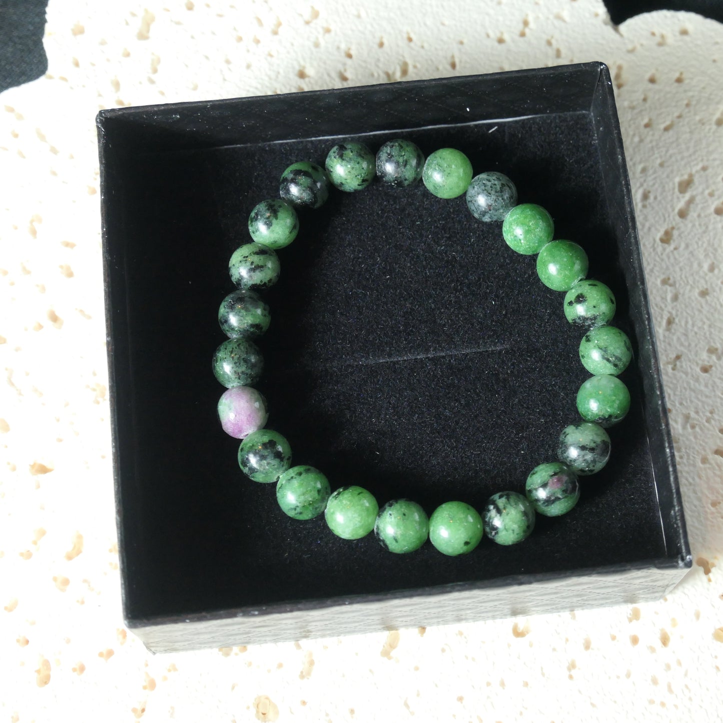 Ruby Zoisite Bead Bracelet 8mm