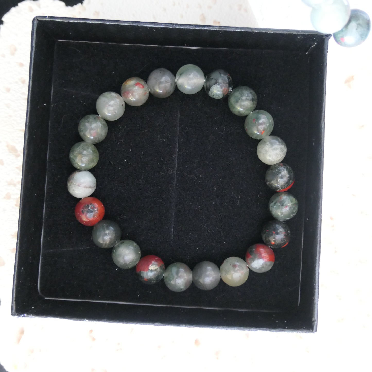 Blood Stone Beaded Bracelet 8mm