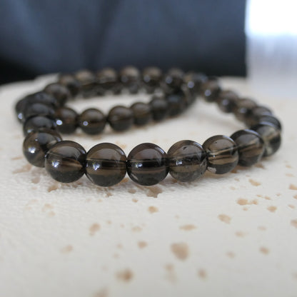 Smoky Quartz Beaded Bracelet 8mm
