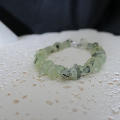 Prehnite Chip Bracelet - Adjustable