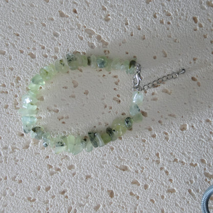 Prehnite Chip Bracelet - Adjustable