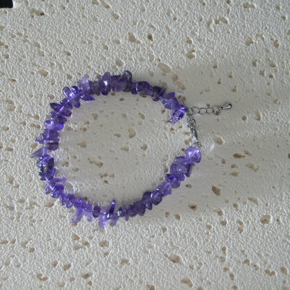 Amethyst Chip Bracelet - Adjustable