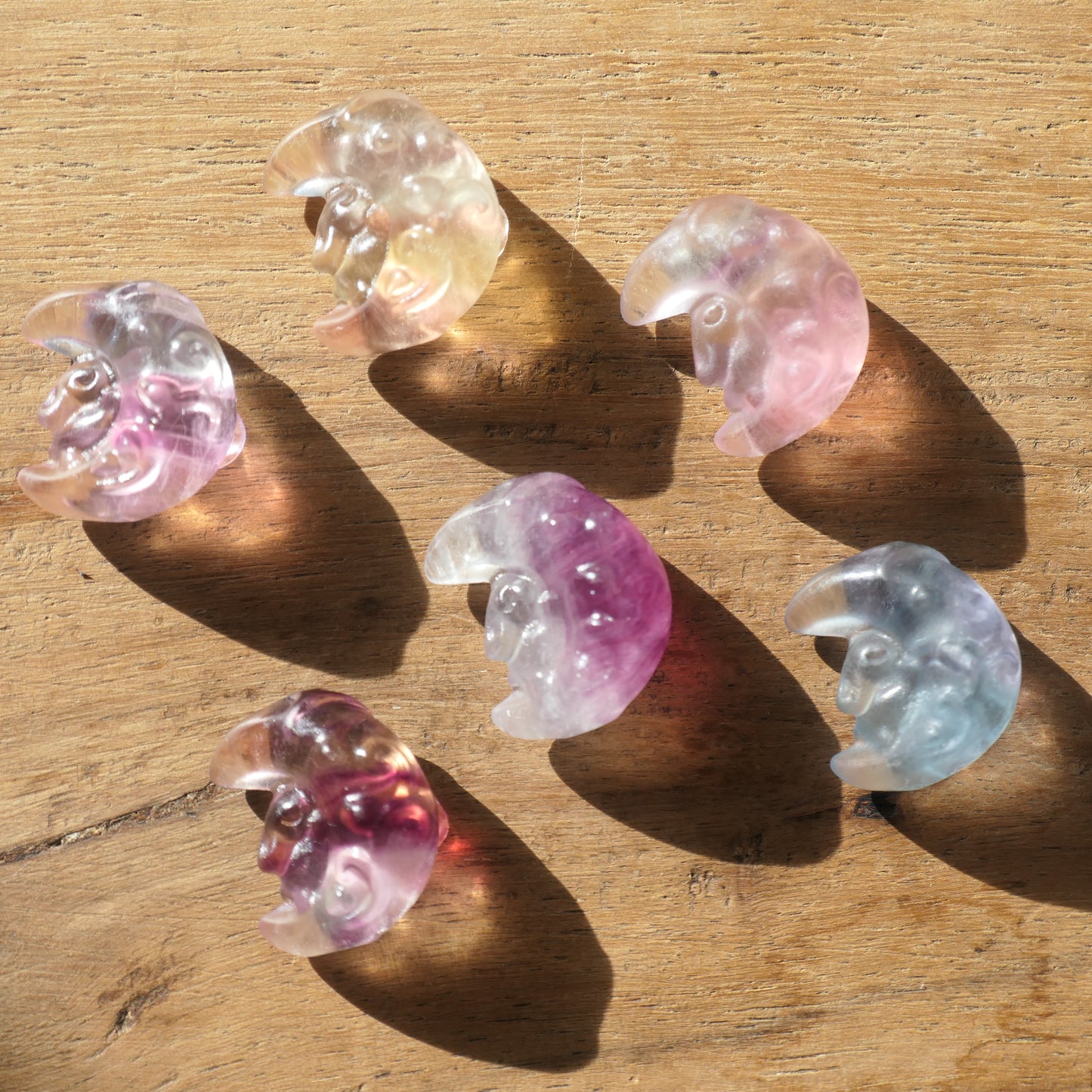 Fluorite Moon with Bunny - mini