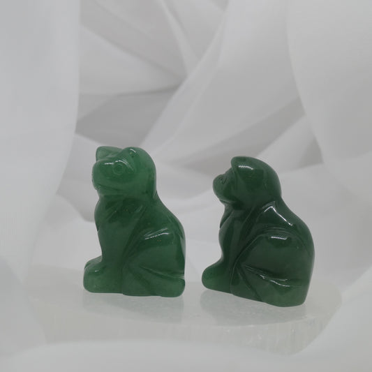 Green Aventurine Cat Carving