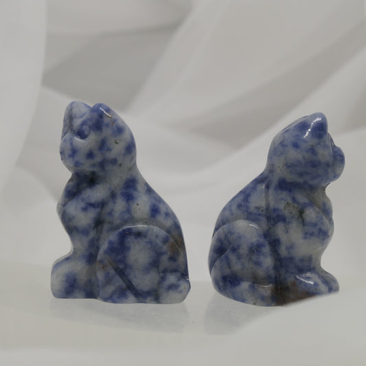 Sodalite Cat Carving