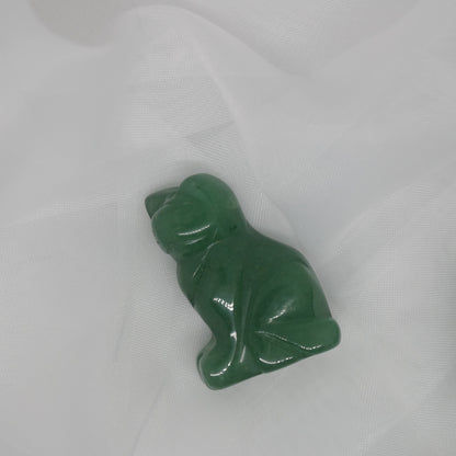 Green Aventurine Cat Carving