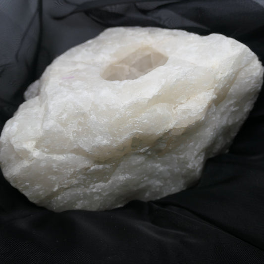 Quartz tealigh candle / plant holder