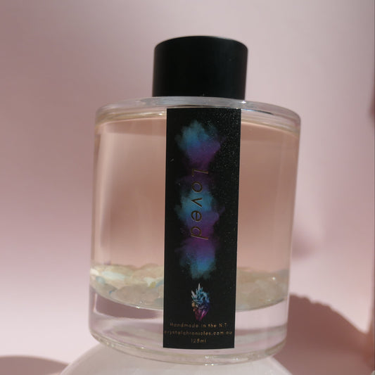 Loved- Rose Quartz and Morganite Reed Diffuser