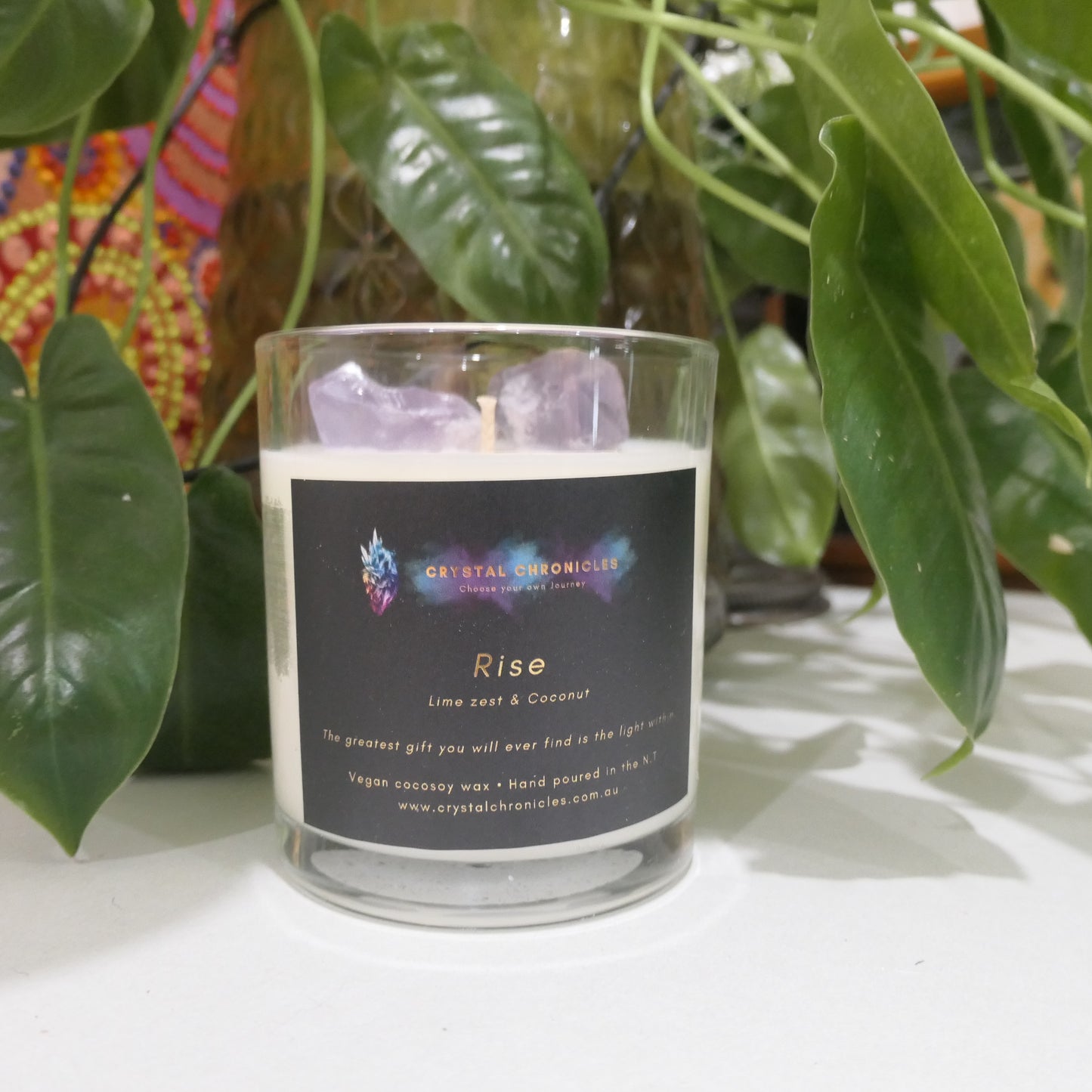 Rise- Amethys Candle with Rise Meditation