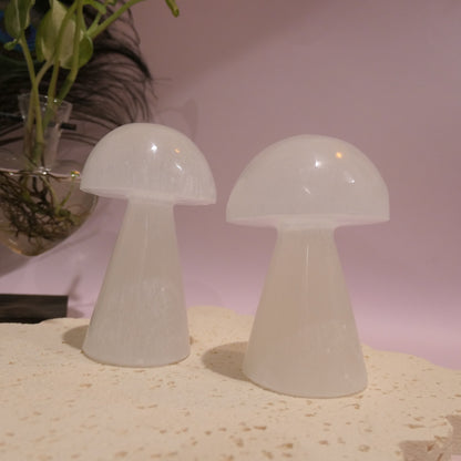Selenite Mushroom Carving