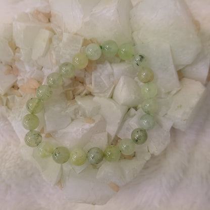 Prehnite Beaded Bracelet 8mm