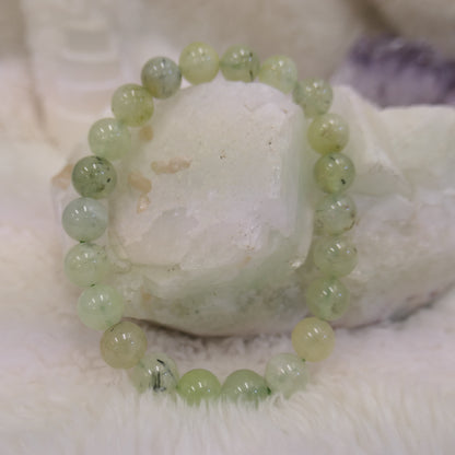 Prehnite Beaded Bracelet 8mm
