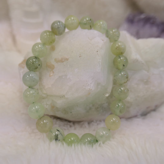 Prehnite Beaded Bracelet 8mm