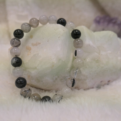 Tourmaline in Quartz Bracelet 8mm